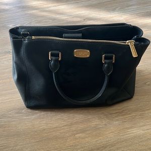 Michael Kors Black Leather Hand Bag